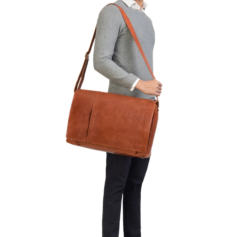 "Maximus" XXL Ledertasche mit Laptopfach 17 - 21 Zoll f. Herren