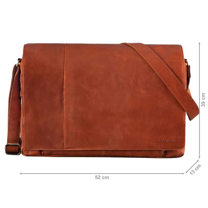 "Maximus" XXL Ledertasche mit Laptopfach 17 - 21 Zoll f. Herren