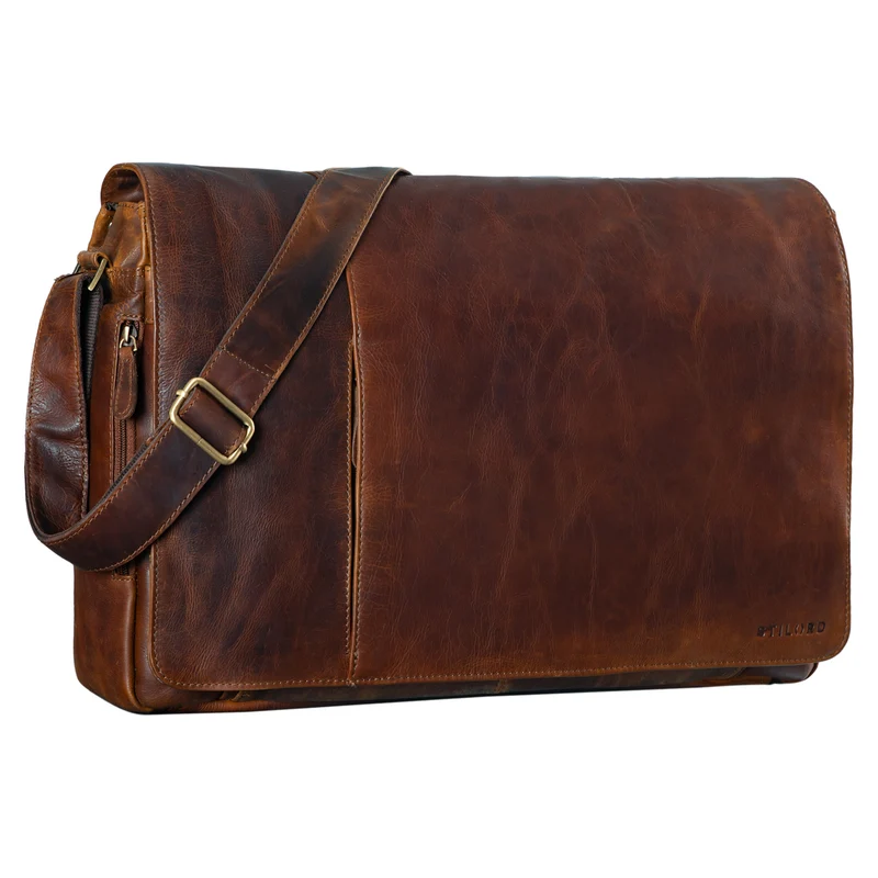 "Maximus" XXL Ledertasche mit Laptopfach 17 - 21 Zoll f. Herren