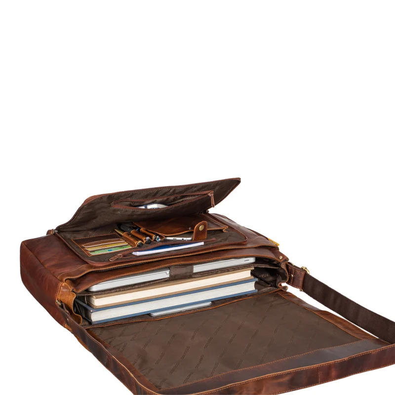 "Maximus" XXL Ledertasche mit Laptopfach 17 - 21 Zoll f. Herren