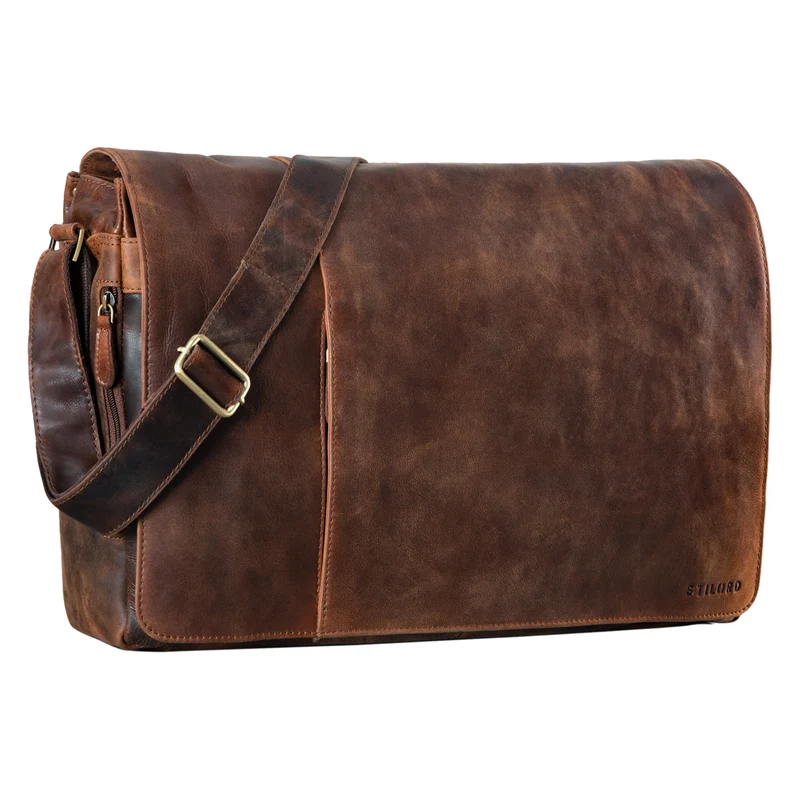 "Maximus" XXL Ledertasche mit Laptopfach 17 - 21 Zoll f. Herren