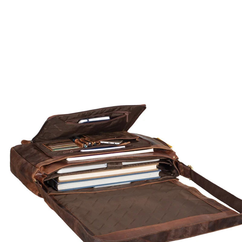 "Maximus" XXL Ledertasche mit Laptopfach 17 - 21 Zoll f. Herren