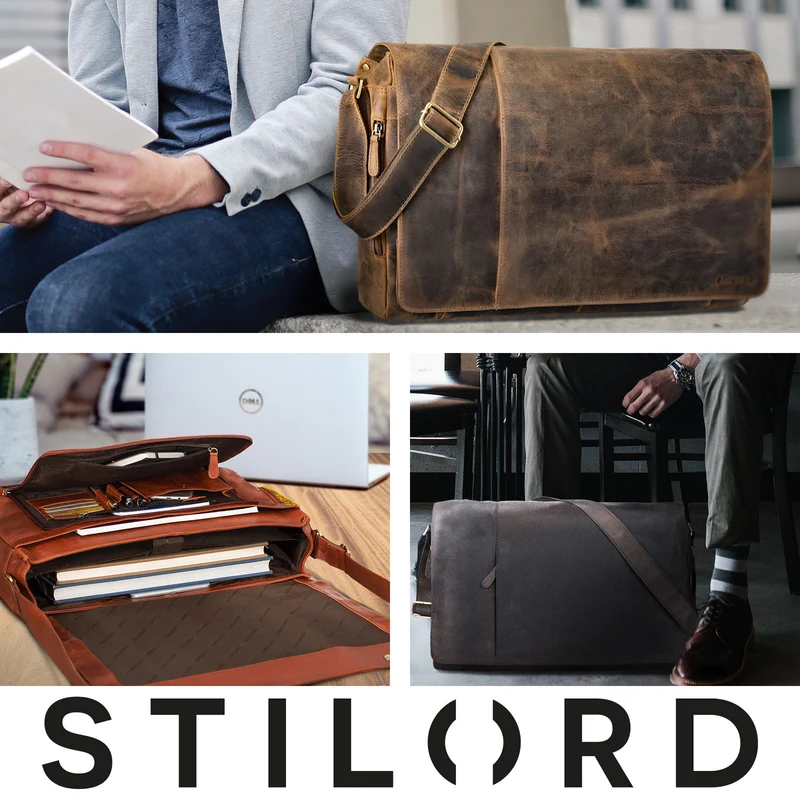 "Maximus" XXL Ledertasche mit Laptopfach 17 - 21 Zoll f. Herren