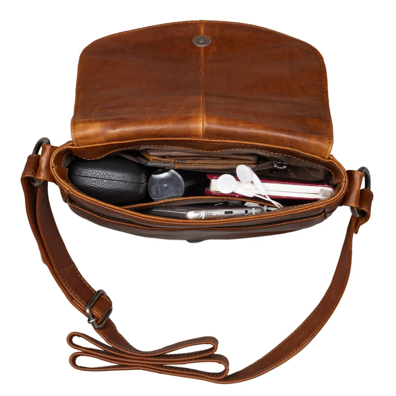 "Diana" Handtasche Damen Leder Braun