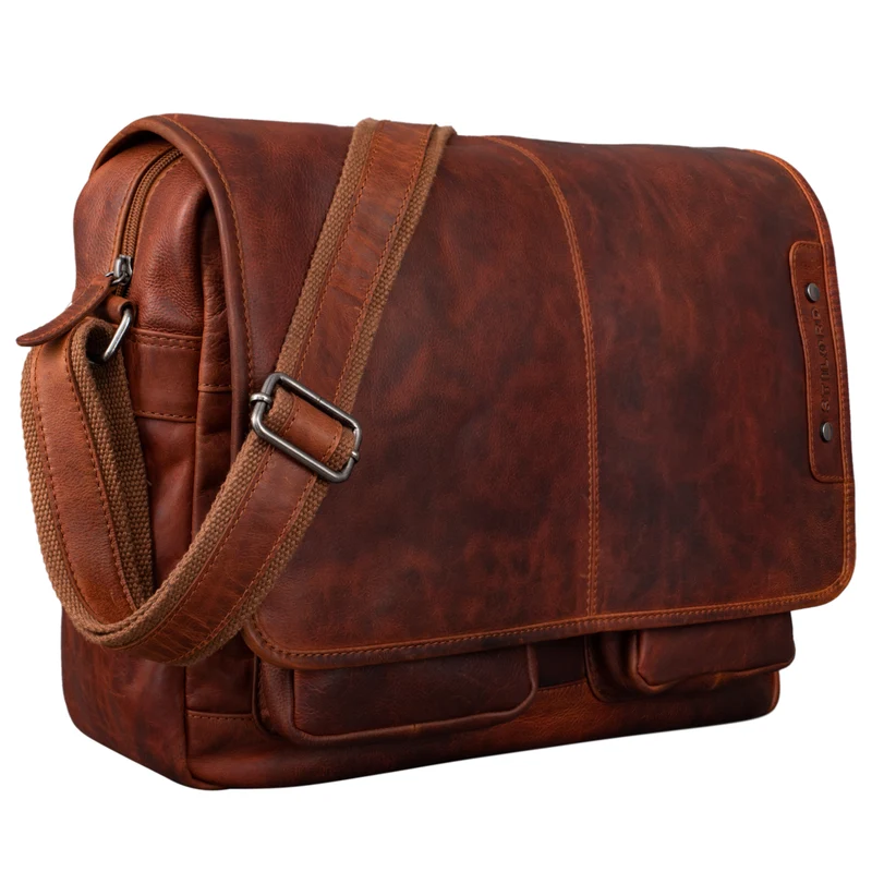 "Curtis" 15 Zoll Messenger Bag Leder