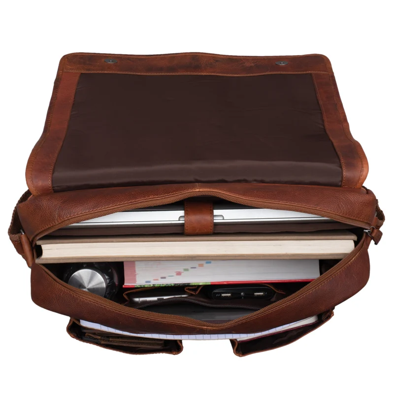 "Curtis" 15 Zoll Messenger Bag Leder