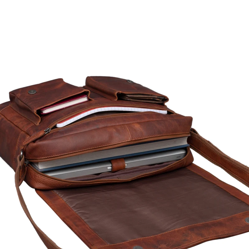 "Curtis" 15 Zoll Messenger Bag Leder