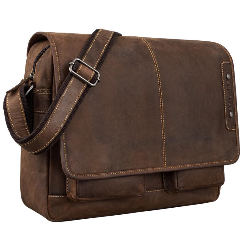 "Curtis" 15 Zoll Messenger Bag Leder