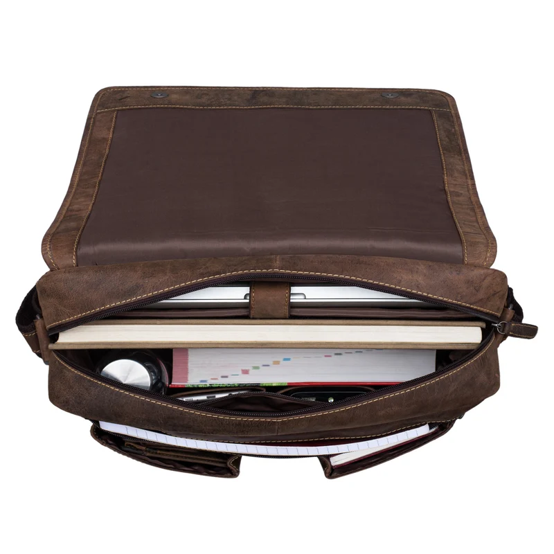 "Curtis" 15 Zoll Messenger Bag Leder