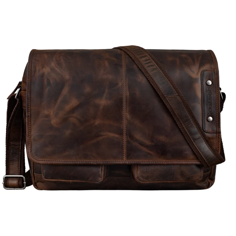 "Curtis" 15 Zoll Messenger Bag Leder