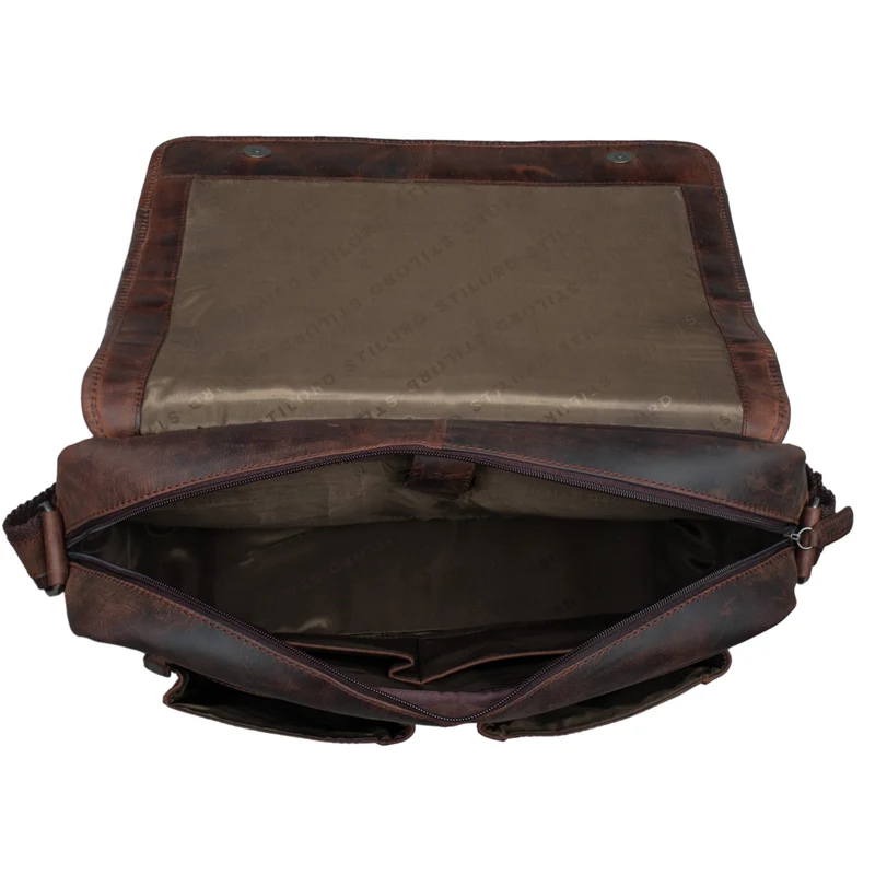 "Curtis" 15 Zoll Messenger Bag Leder