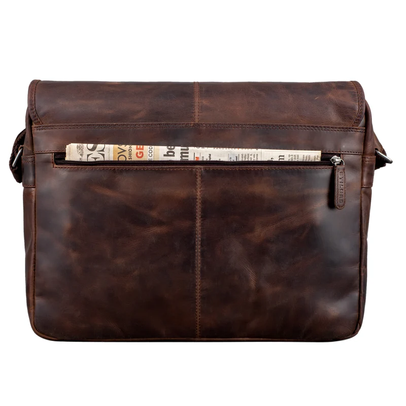 "Curtis" 15 Zoll Messenger Bag Leder