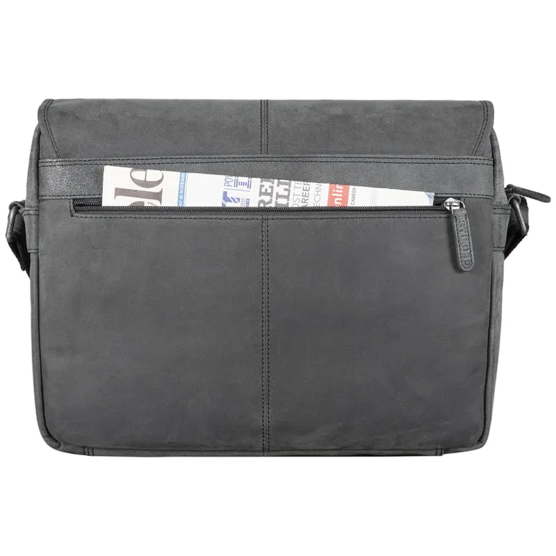 "Curtis" 15 Zoll Messenger Bag Leder