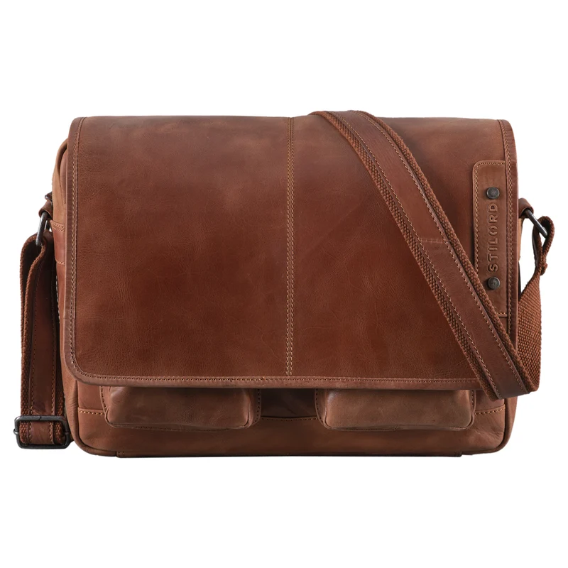 "Curtis" 15 Zoll Messenger Bag Leder