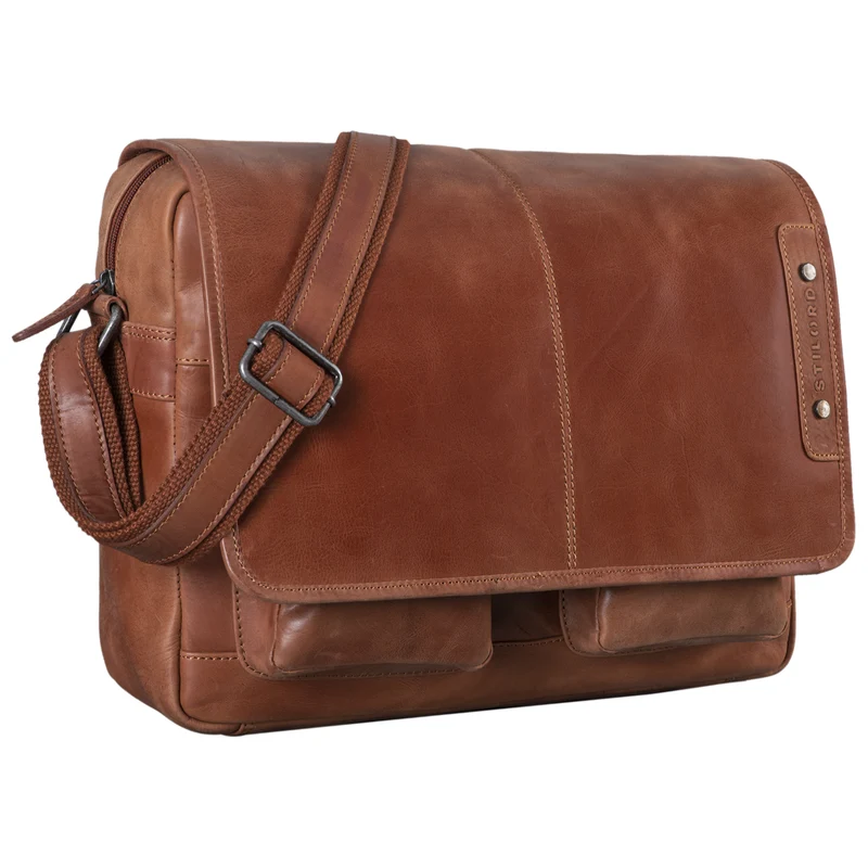 "Curtis" 15 Zoll Messenger Bag Leder