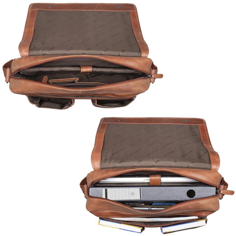 "Curtis" 15 Zoll Messenger Bag Leder