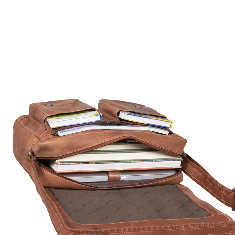 "Curtis" 15 Zoll Messenger Bag Leder