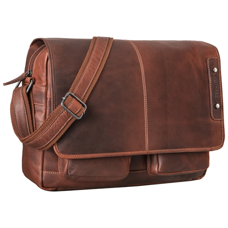 "Curtis" 15 Zoll Messenger Bag Leder