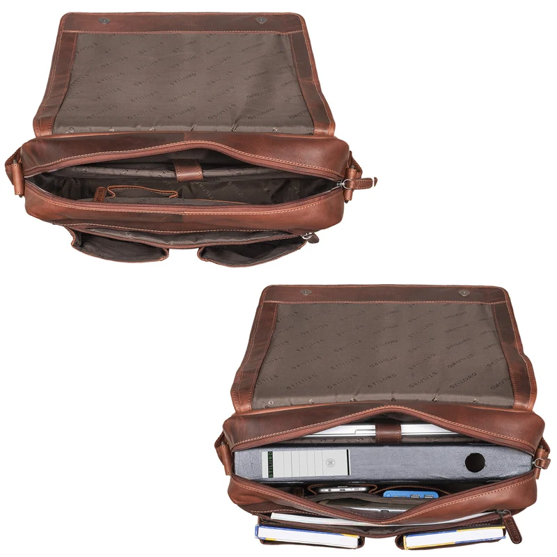 "Curtis" 15 Zoll Messenger Bag Leder