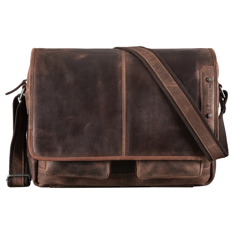 "Curtis" 15 Zoll Messenger Bag Leder