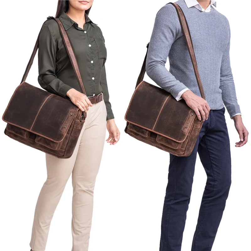 "Curtis" 15 Zoll Messenger Bag Leder