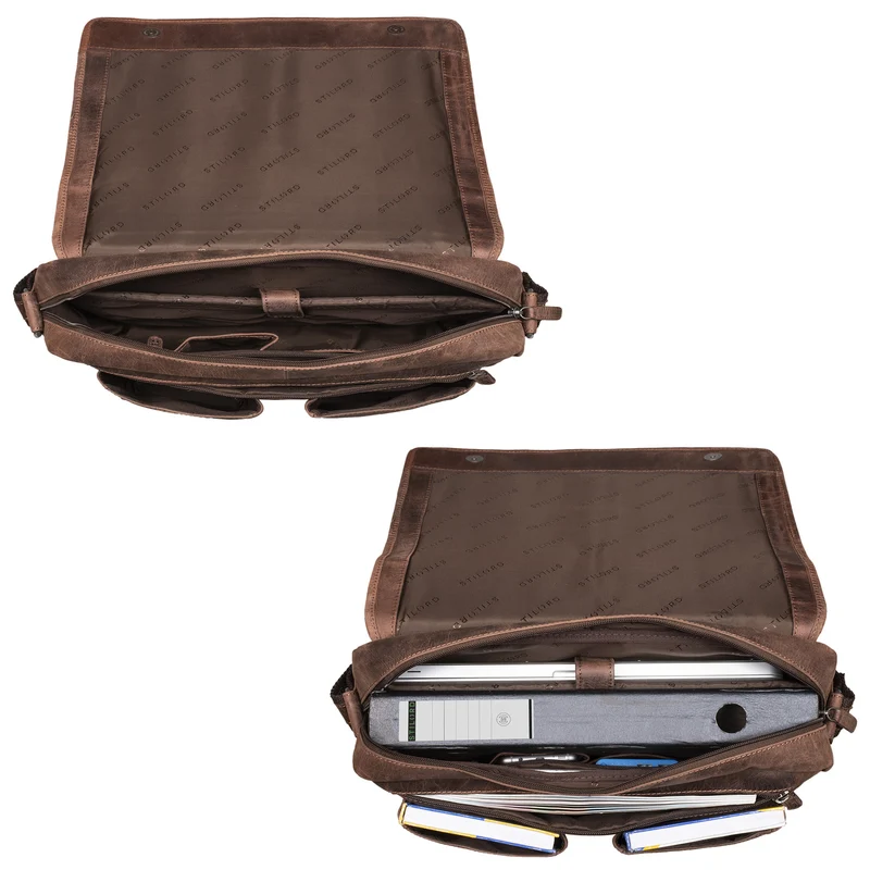 "Curtis" 15 Zoll Messenger Bag Leder
