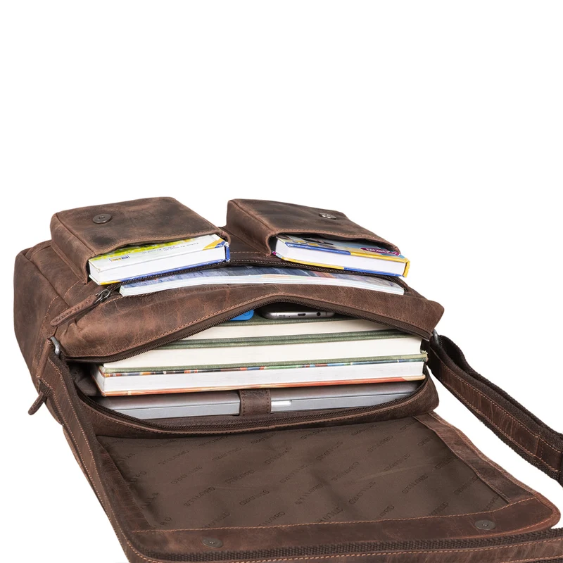 "Curtis" 15 Zoll Messenger Bag Leder