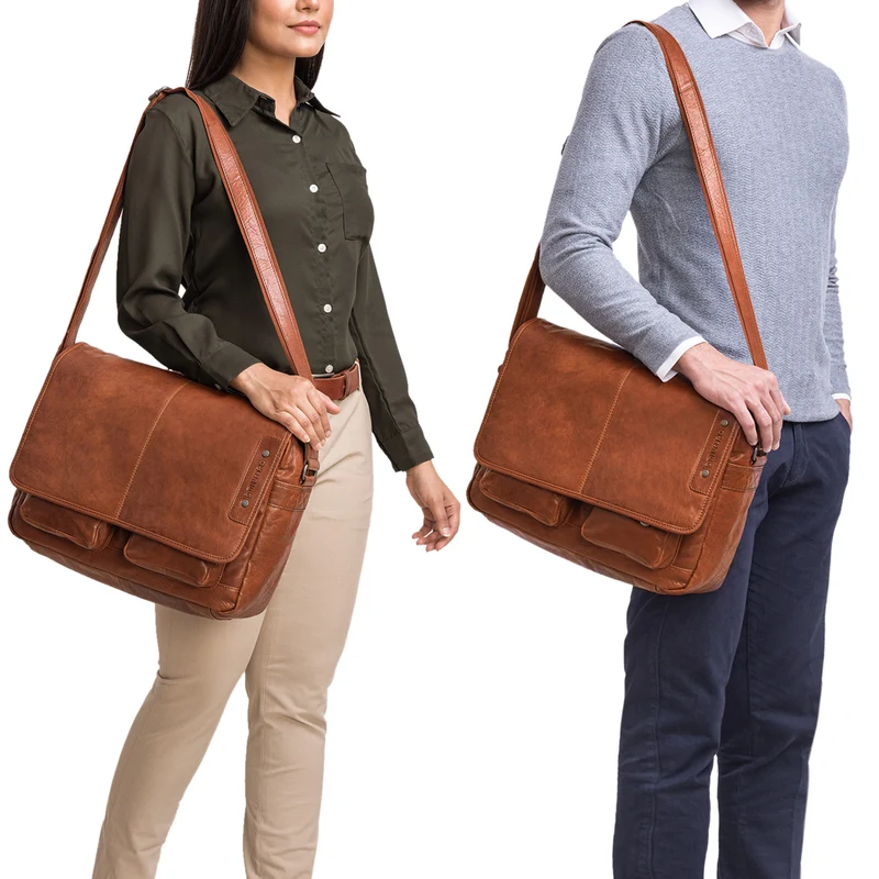 "Curtis" 15 Zoll Messenger Bag Leder