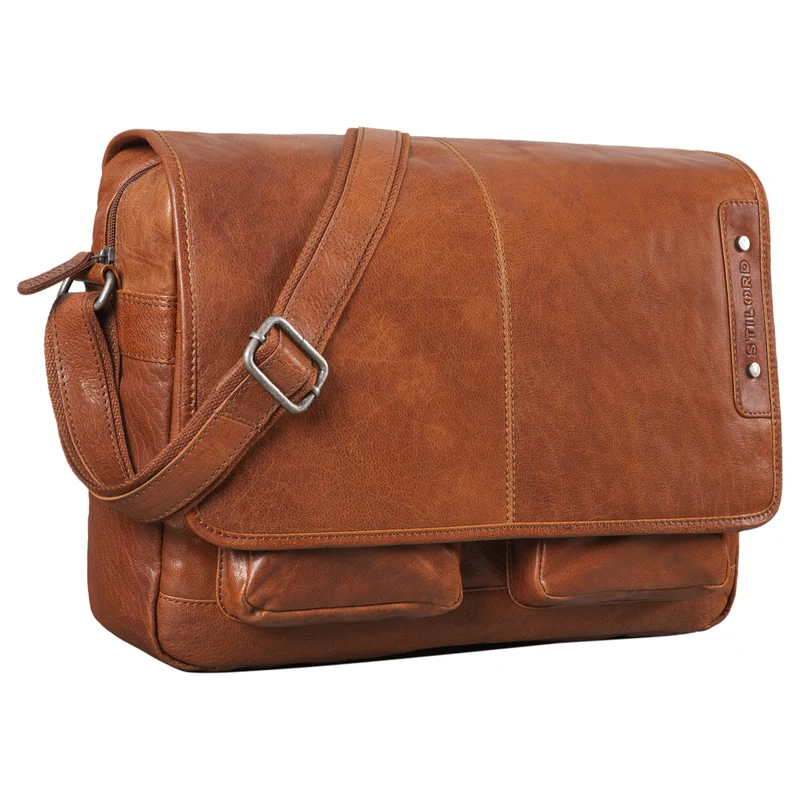 "Curtis" 15 Zoll Messenger Bag Leder