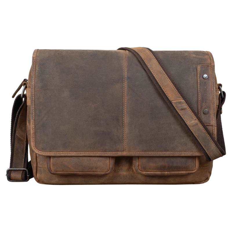 "Curtis" 15 Zoll Messenger Bag Leder