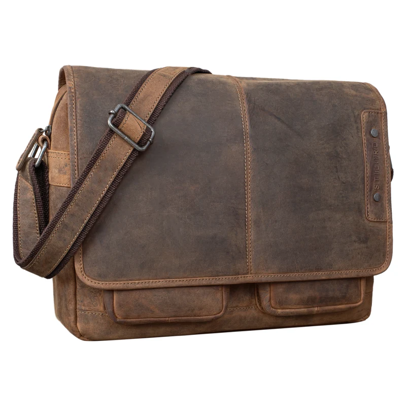 "Curtis" 15 Zoll Messenger Bag Leder