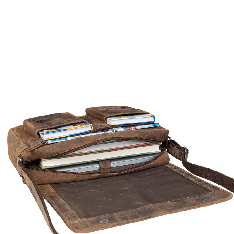 "Curtis" 15 Zoll Messenger Bag Leder