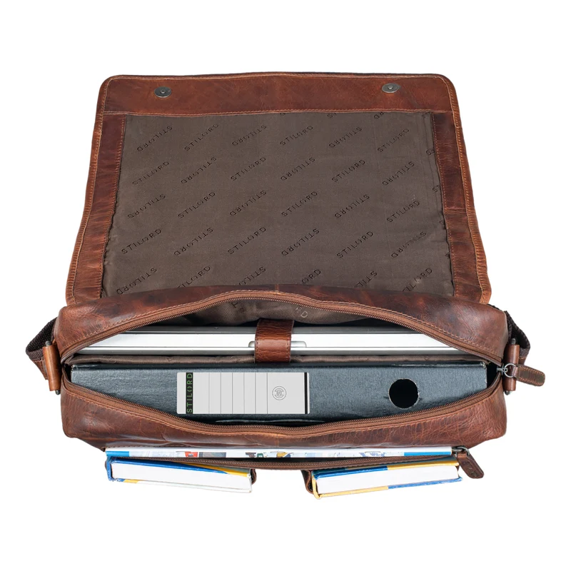 "Curtis" 15 Zoll Messenger Bag Leder
