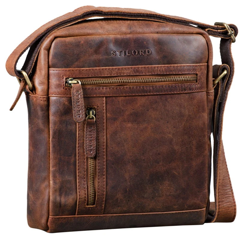 B-WARE "Vince" Echtleder Umhängetasche Herren