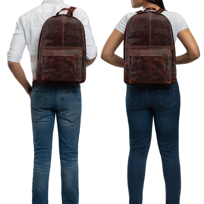 "Marley" Echtleder Rucksack Vintage