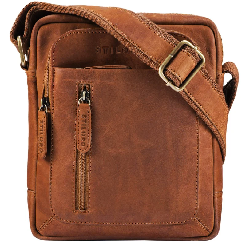 "Jamie" Herren Ledertasche Umhängetasche klein
