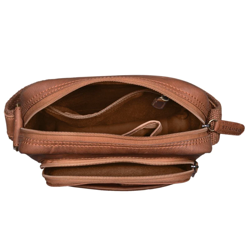 "Jamie" Herren Ledertasche Umhängetasche klein