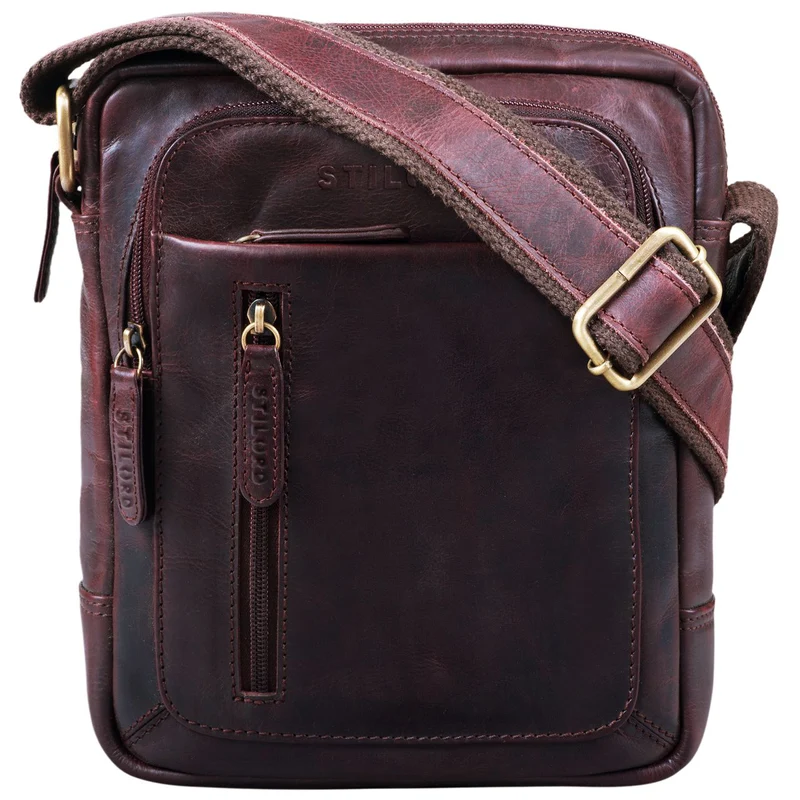 "Jamie" Herren Ledertasche Umhängetasche klein