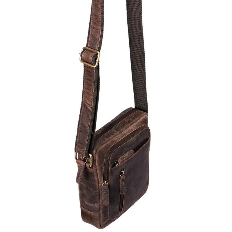 "Jamie" Herren Ledertasche Umhängetasche klein