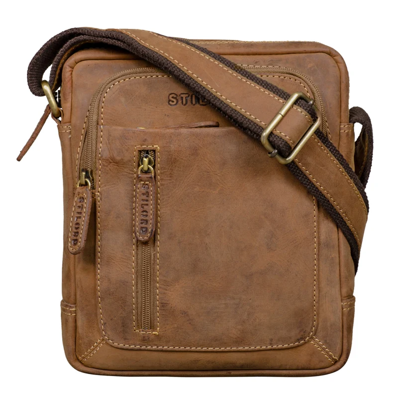 "Jamie" Herren Ledertasche Umhängetasche klein