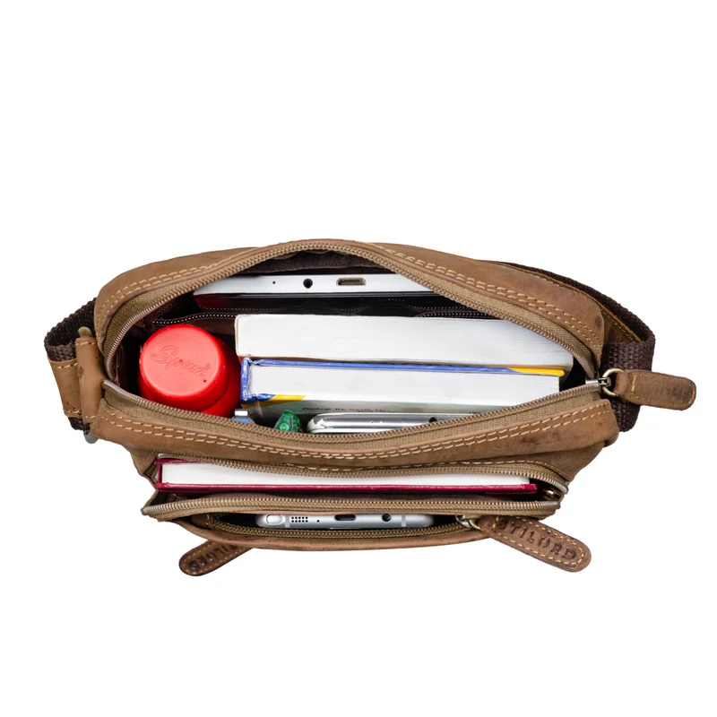 "Jamie" Herren Ledertasche Umhängetasche klein