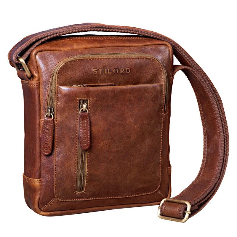 "Jamie" Herren Ledertasche Umhängetasche klein