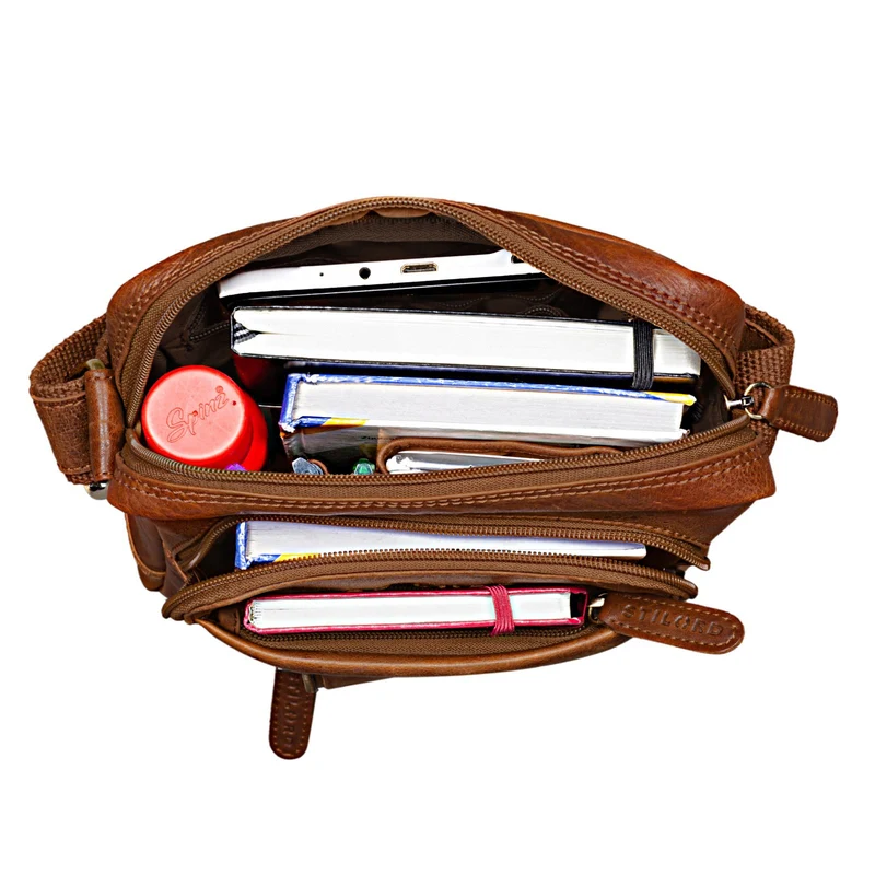 "Jamie" Herren Ledertasche Umhängetasche klein