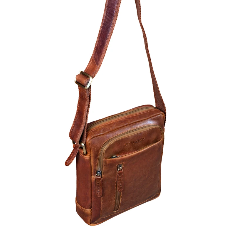 "Jamie" Herren Ledertasche Umhängetasche klein