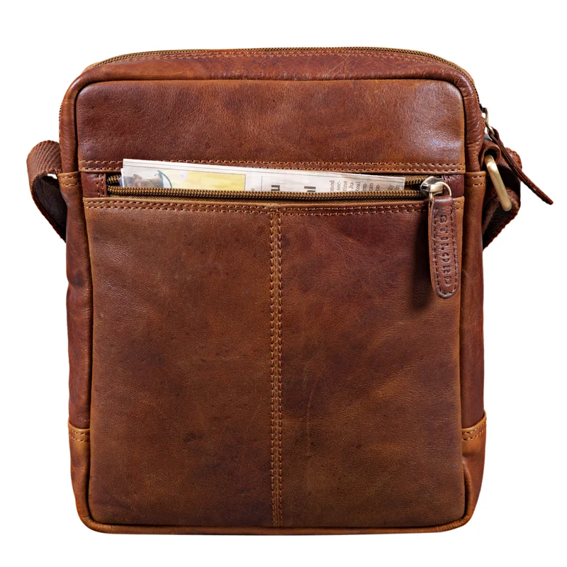 "Jamie" Herren Ledertasche Umhängetasche klein