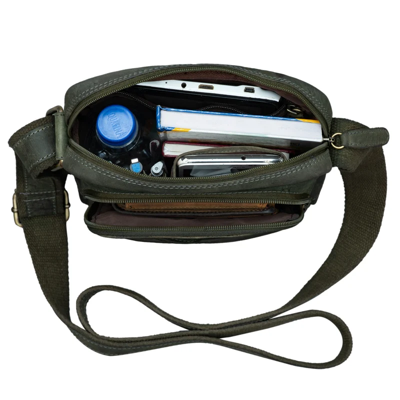 "Jamie" Herren Ledertasche Umhängetasche klein