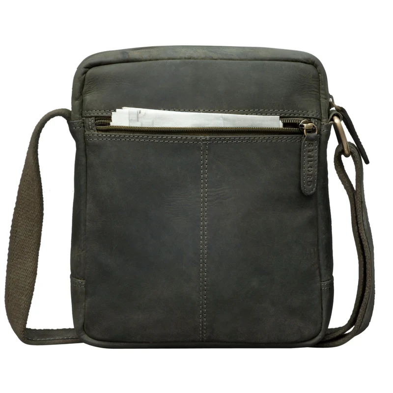 "Jamie" Herren Ledertasche Umhängetasche klein