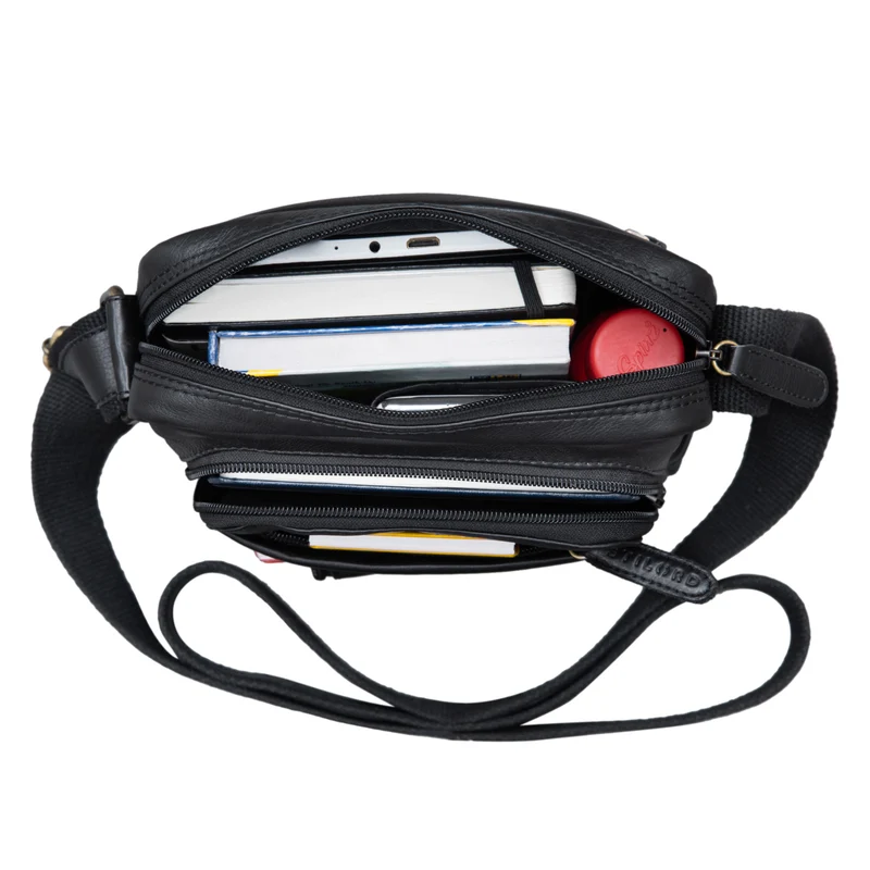 "Jamie" Herren Ledertasche Umhängetasche klein