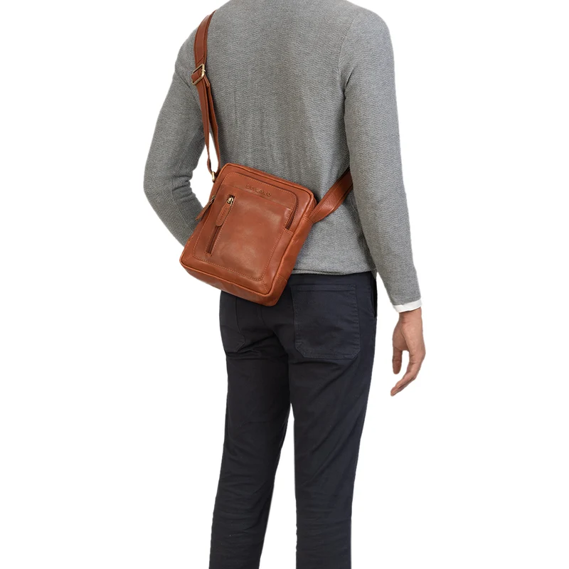 "Jamie" Herren Ledertasche Umhängetasche klein
