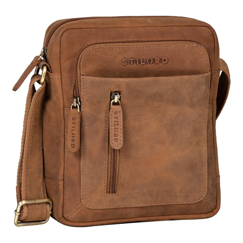 "Jamie" Herren Ledertasche Umhängetasche klein